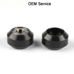 ชิ้นส่วนกลึงซีเอ็นซีสีดำ